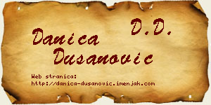 Danica Dušanović vizit kartica